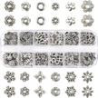 enhance your jewelry making with 360pcs of stunning silver spacer bead caps in 12 brilliant styles logo