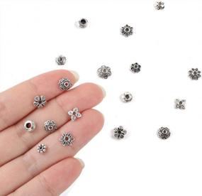 img 2 attached to Enhance Your Jewelry Making With 360Pcs Of Stunning Silver Spacer Bead Caps In 12 Brilliant Styles