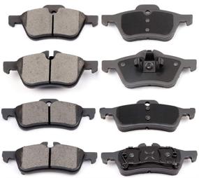 img 4 attached to 8PCS Ceramic Brake Kits for Mini Cooper 2002-2008, ECCPP Brake Pads