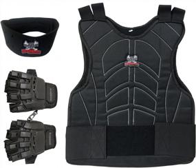 img 4 attached to Maddog® Sports Padded Chest Protector, Tactical Half Glove, & Neck Protector Combo Package