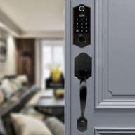 harfo electronic keypad deadbolt: secure your home with aged bronze fingerprint door lock set логотип