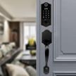 harfo electronic keypad deadbolt: secure your home with aged bronze fingerprint door lock set logo