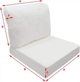 img 3 attached to Small 23" X 24" X 6" Deep Seat Cushion Insert Foam Back Polyester Fill Fiber By Prolinemax