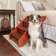 🐾 foldable wood pet steps for high beds by petsafe cozyup - dog stairs for large dogs, puppies, and cats - supports up to 200 pounds - adjustable height from 15 to 25 inches logo