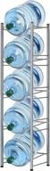 5-tier water jug rack - 5 gallon storage for kitchen, office & home (silver) logo