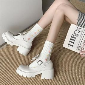 img 1 attached to AOSPHIRAYLIAN Womens Gothic Platform Uniform Women's Shoes ~ Pumps