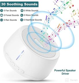 img 3 attached to RANCOVY Portable Sleep Therapy White Noise Machine with Timer - 🔊 30 Unique Natural Soothing Sounds for Travel, Office, Home, Baby, Kids, and Adults