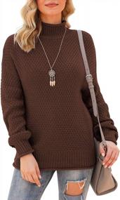 img 3 attached to Oversized Chunky Knit Turtleneck Sweater For Women - Batwing Long Sleeve Pullover With Loose Fit - Jouica Jumper