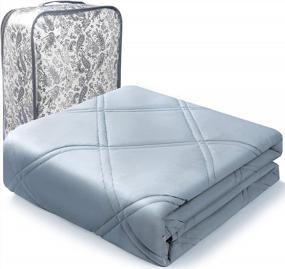 img 4 attached to Stay Cool And Comfortable With Winthome'S 11Lb Adult Weighted Blanket In Paisley Design