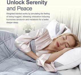 img 3 attached to Stay Cool And Comfortable With Winthome'S 11Lb Adult Weighted Blanket In Paisley Design