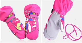 img 2 attached to 🧤 Waterproof Winter Mittens Gloves for Girls' Accessories in Cold Weather