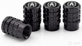 img 3 attached to 🚗 Acura MDX ILX TLX RLX RDX Logo Car Wheel Tire Valve Stem Caps - Stylish Decoration Accessories (4 Pieces)