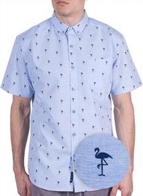 img 4 attached to Visive Men'S Short-Sleeve Button-Down Printed Shirts - Choose From 45+ Novelty Prints In Sizes S - 4XL