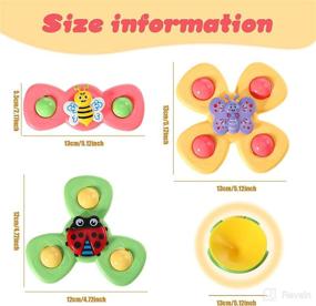 img 3 attached to 🦋 Harrycle 6-Piece Suction Cup Spinner Toy Set - Sea Theme Sensory Bath Spinners - Butterfly Suction Toys for Birthdays, Learning Games, and Party Supplies