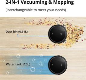 img 3 attached to 🤖 360 C50 Robot Vacuum and Mop, 2600 Pa, Zigzag Cleaning, Scheduled Cleaning, Edge, Spot, Deep Cleaning, Alexa and Google Assistant Compatible, Black