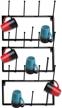 wall mounted coffee mug holder rack - 3 pack metal cup organizer with 21 hangers for home kitchen bar storage logo
