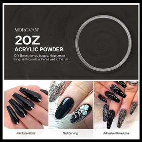 img 3 attached to 2Oz Professional Black Acrylic Nail Powder For Extension & Carving - Morovan Polymer Powders