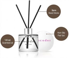img 2 attached to 🍐 COCODOR Mini Reed Diffuser Gift Set- English Pearfree Fragrance for Cars, Cubicles, and Small Rooms- 1.6oz Decorative Diffuser Oil Sticks