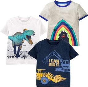 img 4 attached to Frogwill Toddler Dinosaur Sleeve T Shirt Boys' Clothing : Tops, Tees & Shirts