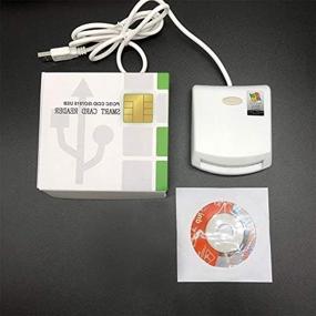 img 1 attached to 🔍 Enhanced Jeerui EMV SIM eID Smart Chip Card Reader Writer Programmer #N99 for Contact Memory Chip Card & SDK Kit, Windows Compatible (White)