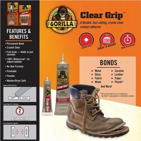 img 1 attached to Gorilla Clear Grip Waterproof Contact Adhesive Minis, 4 .2Oz Tubes, Transparent Glue (1 Pack)