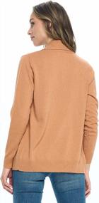 img 2 attached to Soft And Luxurious Women'S Cashmere Cardigan With Long Sleeves And Front Drape For Easy Layering