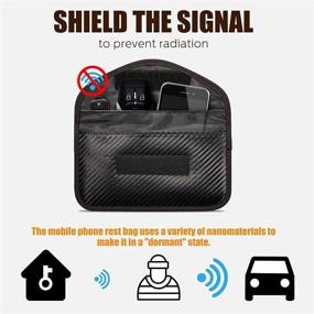 img 3 attached to 🔒 Ultimate Faraday Bag Phone Kit: 4-Piece Set for Car Key Fob, RFID Signal Blocking, GPS Anti-tracking, Cell Phone Privacy and Card Protection (Carbon Fiber)