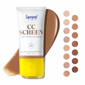 img 4 attached to Supergoop! CC Screen - Broad Spectrum Sunscreen Moisturizer With SPF 50 PA++++ And Mineral Color Correction - Tinted Moisturizer, Concealer, And Full Coverage Foundation - 1.6 Fl Oz