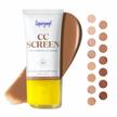 supergoop! cc screen - broad spectrum sunscreen moisturizer with spf 50 pa++++ and mineral color correction - tinted moisturizer, concealer, and full coverage foundation - 1.6 fl oz logo