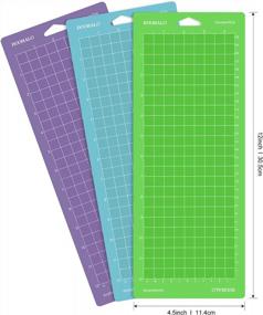 img 2 attached to Replace And Upgrade With DOOHALO Cutting Mat For Cricut Joy Machine - 3 Pack Adhesive Mats In Vibrant Colors (Total 6 Mats), Variety Grip 4.5"X12