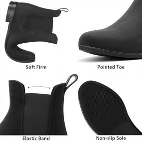 img 1 attached to Stylish Waterproof Ankle Rain Shoes For Women - Babaka Chelsea Boots