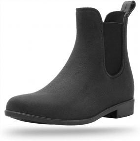 img 4 attached to Stylish Waterproof Ankle Rain Shoes For Women - Babaka Chelsea Boots