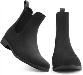 img 3 attached to Stylish Waterproof Ankle Rain Shoes For Women - Babaka Chelsea Boots