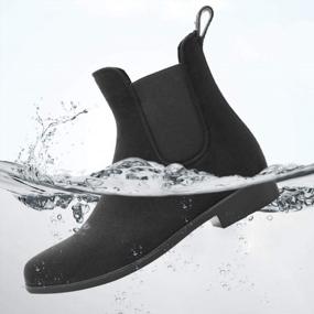 img 2 attached to Stylish Waterproof Ankle Rain Shoes For Women - Babaka Chelsea Boots