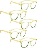 👓 5-pack fashion readers for women - reading glasses set in vibrant colors logo