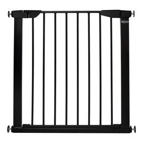 img 4 attached to Graco BabySteps Walk-Thru Metal Safety Gate (Black) - Pressure-Mounted Baby Gate for 🚼 Doorway, Expands 29.5-40.5 Inches, Height 29.5 Inches, Includes 3 Extensions, Child and Pet Friendly