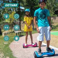 gotrax nova hoverboard - 6.5" led wheels, dual 200w motors, ul2272 certified, 65.52wh battery, led lights, and self-balancing scooter for 44-176lbs - max 3.1 miles & 6.2mph logo