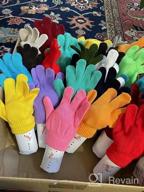 img 1 attached to Cooraby 16 Pairs Winter Kids Warm Magic Gloves Full Fingers Stretchy Knitted Gloves For Boys Or Girls review by Sara Mahoney