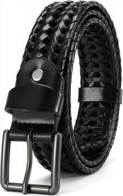 img 4 attached to Upgrade Your Casual Style With CHAOREN Braided Leather Belt For Men - Perfect Gift For Him!