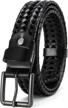 upgrade your casual style with chaoren braided leather belt for men - perfect gift for him! logo