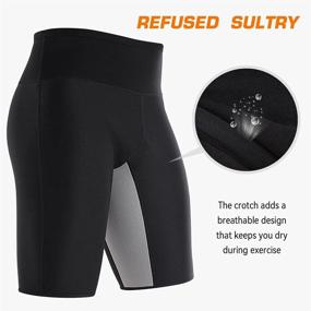 img 2 attached to Cimkiz Sauna Sweat Shorts For Men Slimming Shorts Neoprene Exercise Pants For Workout Sauna Hot Sweat Thermo Shorts
