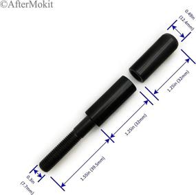 img 2 attached to 🔍 AfterMokit Replacement Mirror Risers: Height Extension Steel Adapters for Harley Davidson 1994 and Up - Raise Your Mirror with Black Mount Extenders!