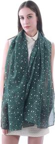 img 2 attached to Lina Lily Silver Glitters Shimmer Women's Accessories at Scarves & Wraps