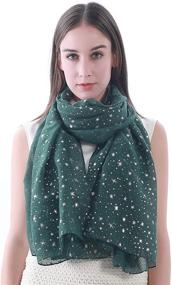 img 4 attached to Lina Lily Silver Glitters Shimmer Women's Accessories at Scarves & Wraps