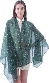 img 1 attached to Lina Lily Silver Glitters Shimmer Women's Accessories at Scarves & Wraps