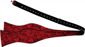 img 2 attached to Upgrade Your Wedding Party Look With Alizeal Men'S Paisley Jacquard Tuxedo Bow Tie Set