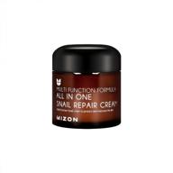 mizon snail repair cream, face moisturizer with snail mucin extract, all in one snail repair cream, recovery cream, korean skincare, wrinkle & blemish care (2.53 fl oz (pack of 1)) logo