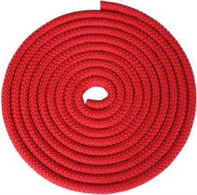 img 2 attached to Premium 16-Strand Diamond Braid Utility Rope - 1/2 Inch x 25 Feet, Red