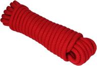 premium 16-strand diamond braid utility rope - 1/2 inch x 25 feet, red logo