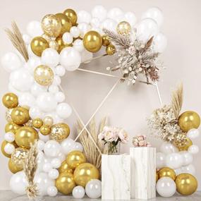 img 4 attached to Vellax Balloon Garland Arch Kit - 16Ft DIY Balloons, Boy&Girl Birthday Backdrop Decor, Baby Shower, Wedding, Graduation, Anniversary, Bridal Shower Bachelorette Party Supplies Decoration - White Gold